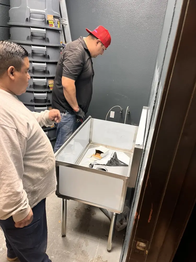 Commercial plumbing and sink installation in Neshanic